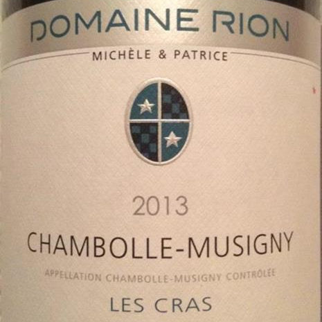 Domaine Rion, Chambolle Musigny Les Cras, 2013
